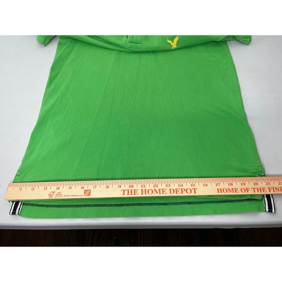 American Eagle Men's L Polo Golf Shirt Short Sleeve Green Vintage Fit Clean! - Picture 12 of 15